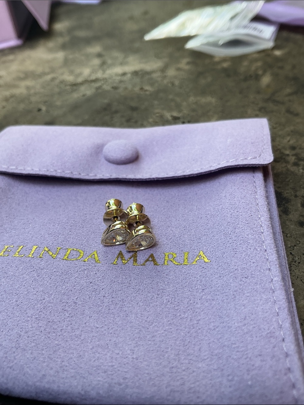Melinda Maria Isla 6mm Studs
Gold|White Diamondettes - Picture 4 of 5